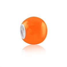 Pingente de prata neon laranja - Ref: 250841